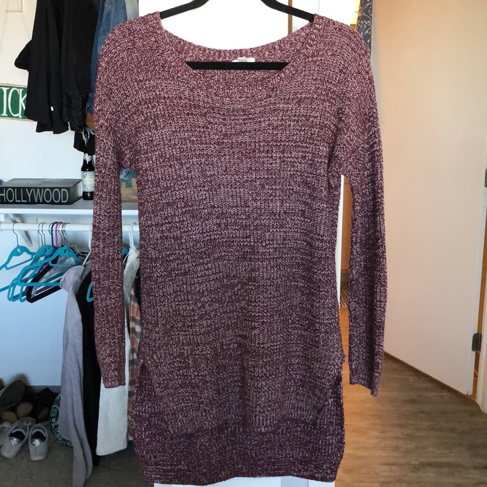 Nordstrom-Brass Plum purple woven sweater